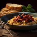 Brz i ukusan obrok -  špagete s rajčicama i crnim maslinama