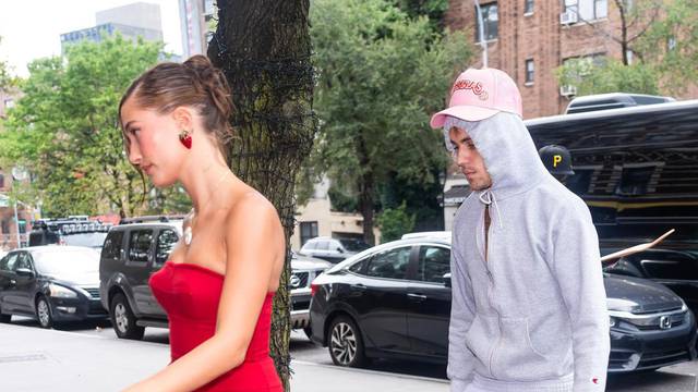 Justin and Hailey Bieber Are Spotted Heading to Lunch at Bar Pitti in New York City