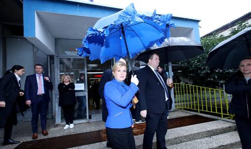 Kolinda je apsolutna pobjednica - barem po izboru kišobrana!