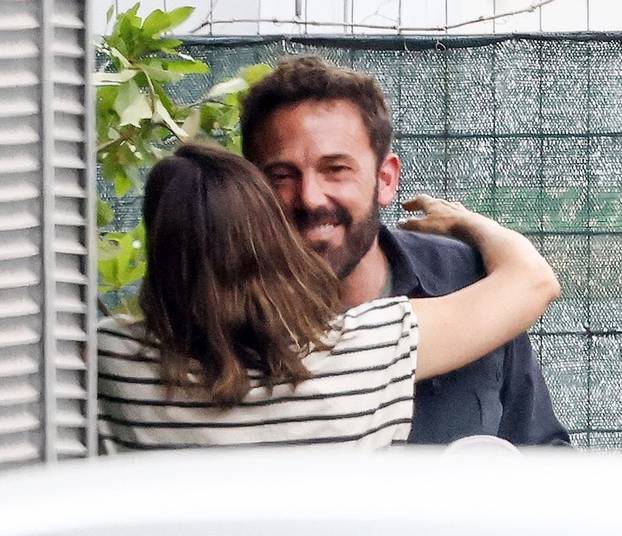 *PREMIUM-EXCLUSIVE* *MUST CALL FOR PRICING* The American Actor Ben Affleck pictured arriving in Florence by private jet where he met with ex and fellow actor Jennifer Garner with their children out in Florence.