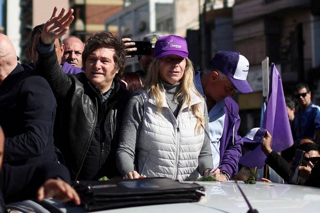 La Libertad Avanza party rally ahead of legislative elections, in Buenos Aires