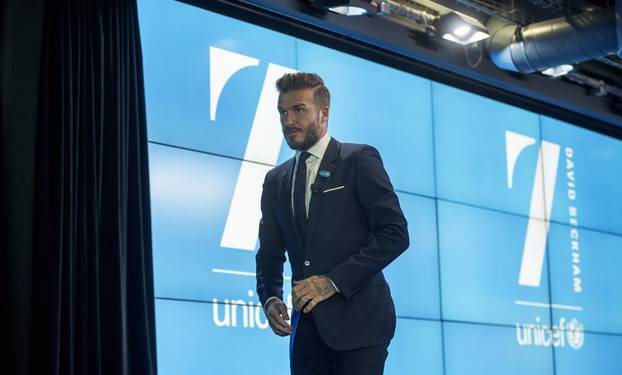 London:  David Beckham na promociji nove akcije UNICEF-a 