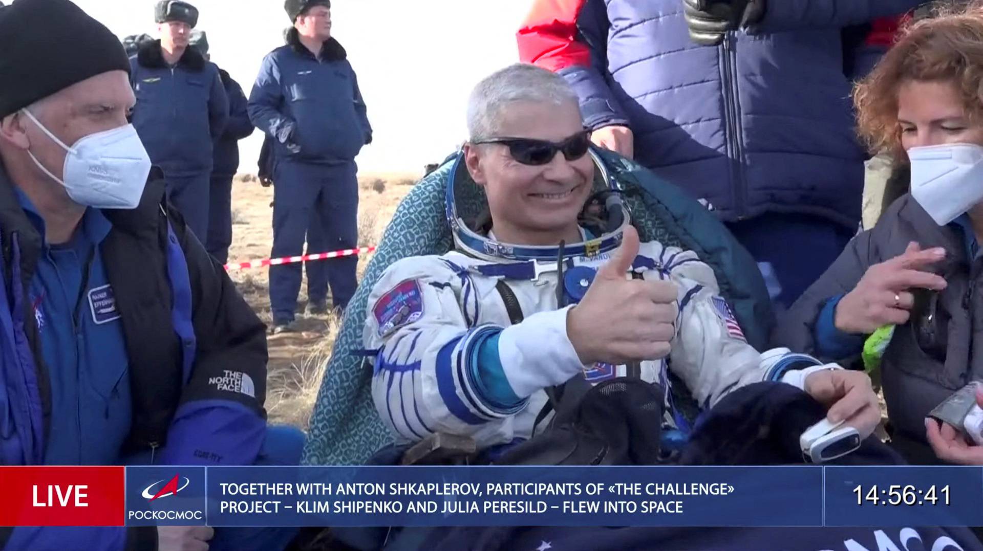 Soyuz MS-19 space capsule lands near Zhezkazgan