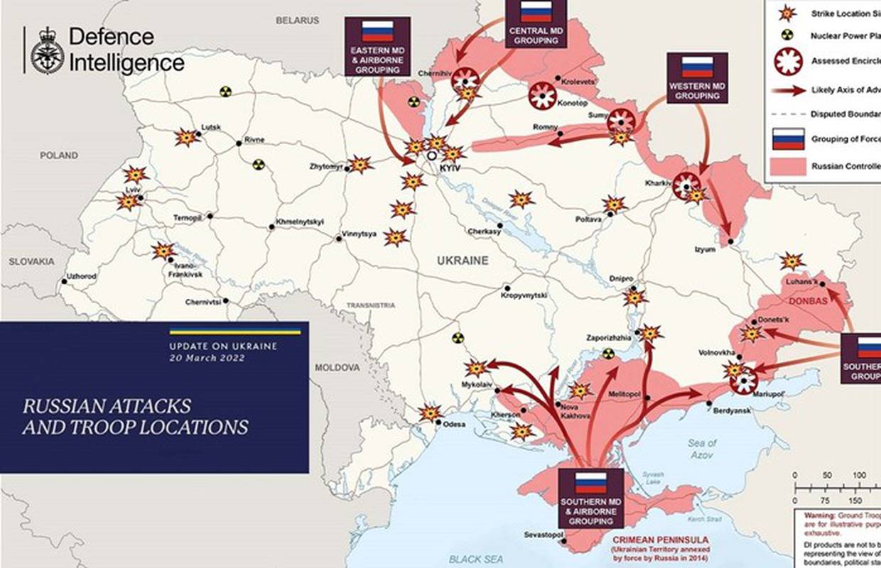 FOTO Ovo je najnovija karta ruskih napada na Ukrajinu