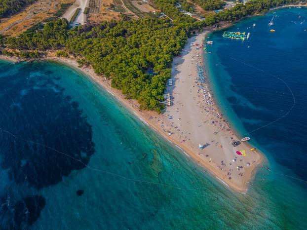 Fotografije iz zraka plaže Zlatni rat koja je promijenila svoj oblik
