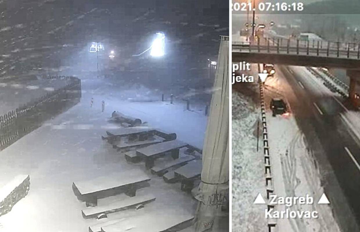VIDEO U Zagrebu pada snijeg, na autocestama tri nesreće