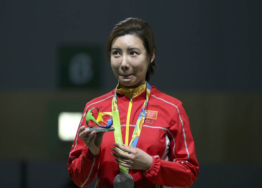 2016 Rio Olympics - Shooting - Victory Ceremony - Women's 10m Air Rifle Victory Ceremony