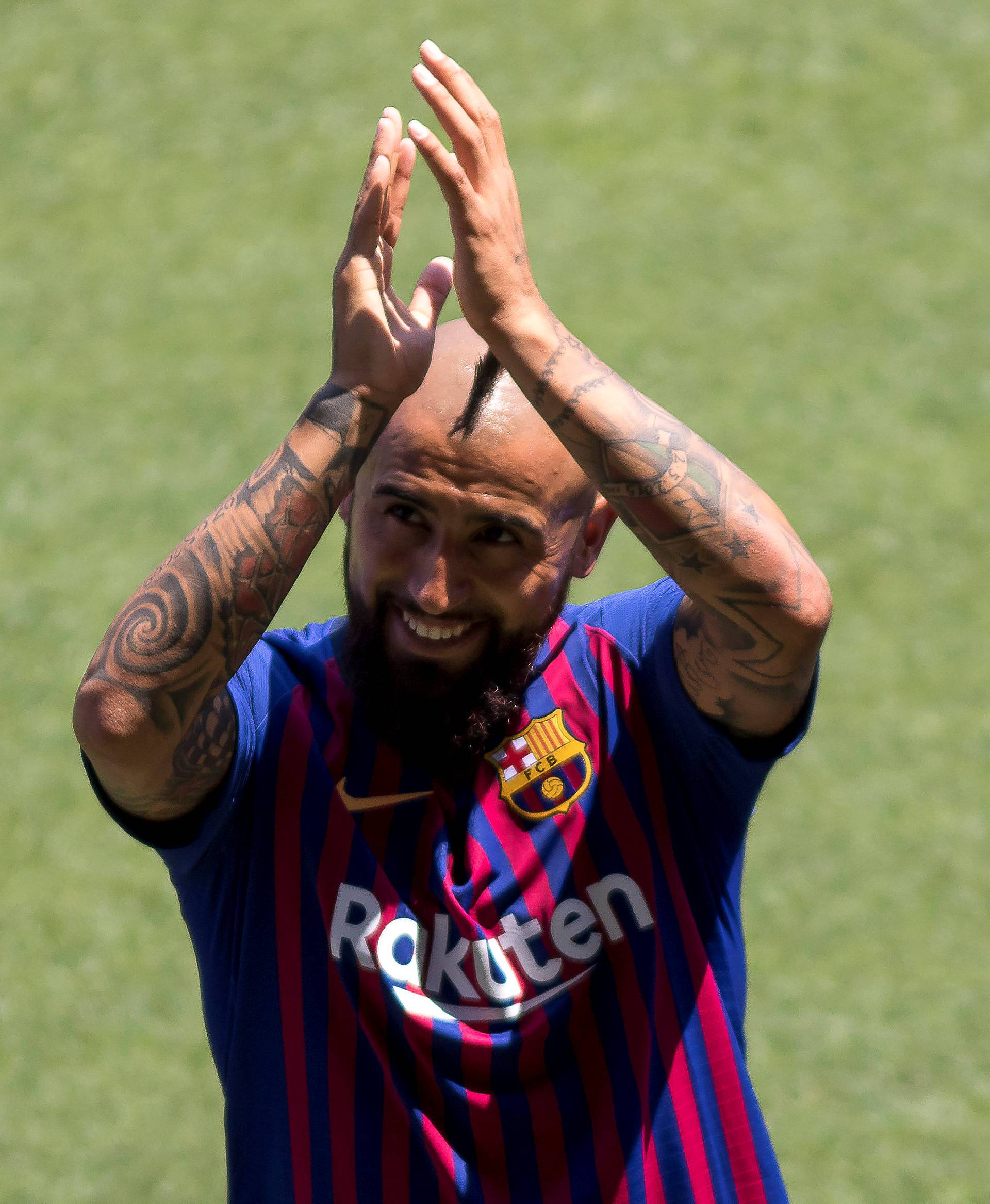 Soccer Football - FC Barcelona's Arturo Vidal Presentation