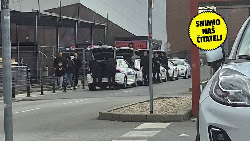 VIDEO Dojava o bombama stigla i u Portanovu u Osijeku, u tijeku evakuacija. 'Policija čuva ulaze'