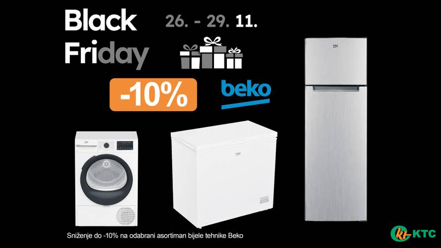 Black Friday u KTC supermarketima: Veliki popusti od 26-29.11. na tehničku robu
