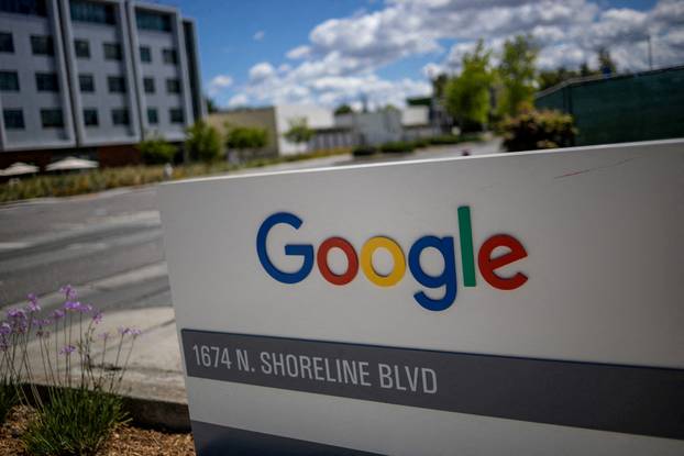 FILE PHOTO: A Google logo is seen at a company research facility in Mountain View, California