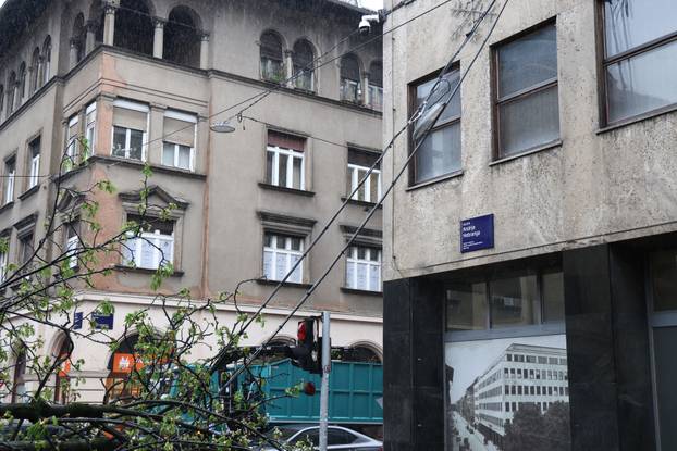 Zagreb:  Nevrijeme i jak vjetar srušili su nekoliko stabala u centru grada