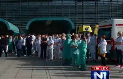 Prosvjed liječnika KB Dubrava: 'Covid pacijente su pretvorili u pacijente drugog reda'