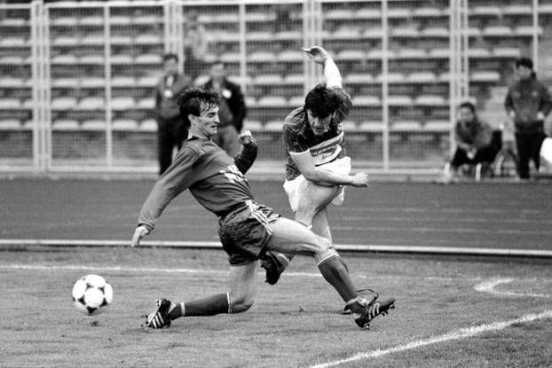 Zagreb: Savezna liga Jugoslavije, Dinamo - Borac, 7.4.1990.