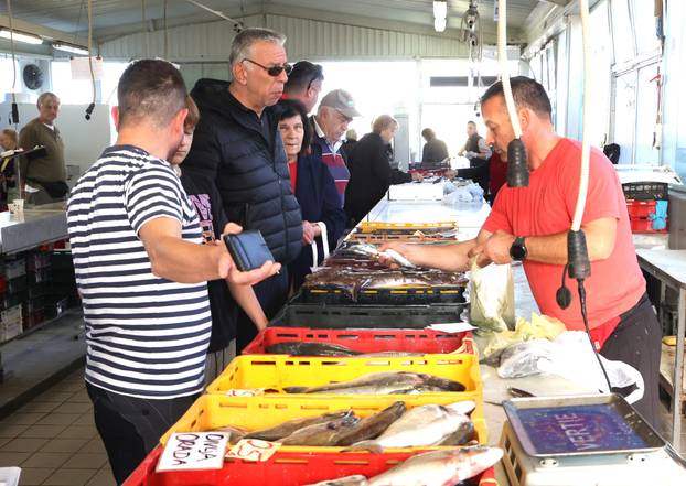 Šibenik: Ponuda ribe na šibenskoj ribarnici