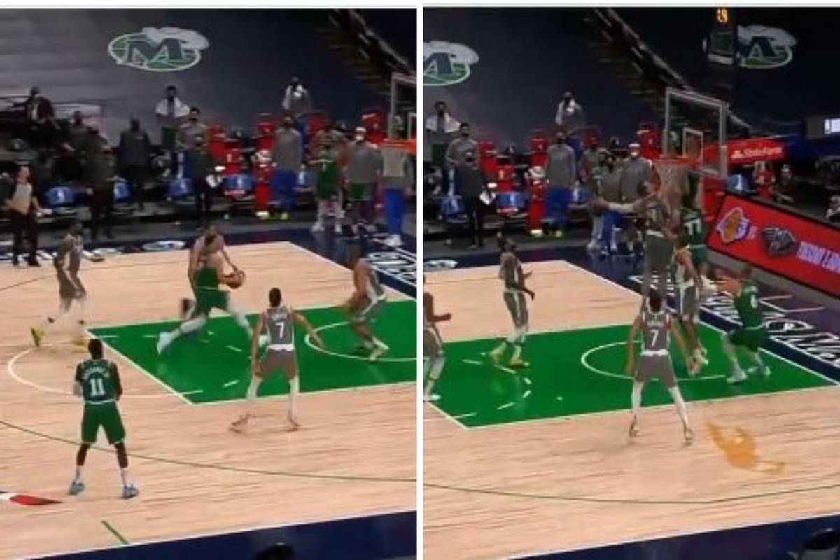E, nećeš, Luka! Zubac zalijepio bananu čudesnom Dončiću