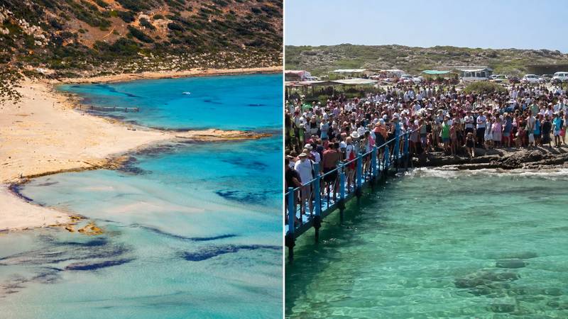 Rajsku plažu u Grčkoj prozvali 'paklom na Zemlji': Svi stoje, nema mjesta ni za sjesti...