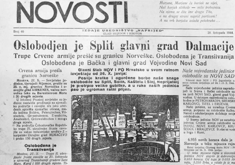 Na današnji dan prije 78 godina partizani su oslobodili Split