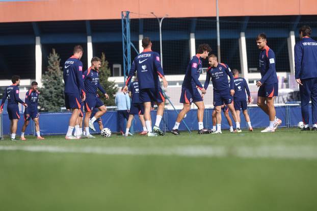 Zagreb: Hrvatska nogometna reprezentacija na treningu u Maksimiru