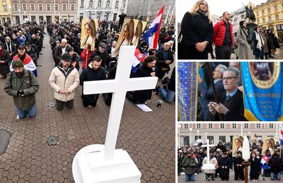 FOTO Molitelji opet klečali na Trgu. Batarelo: Agresivni woke sekularisti su na aparatima