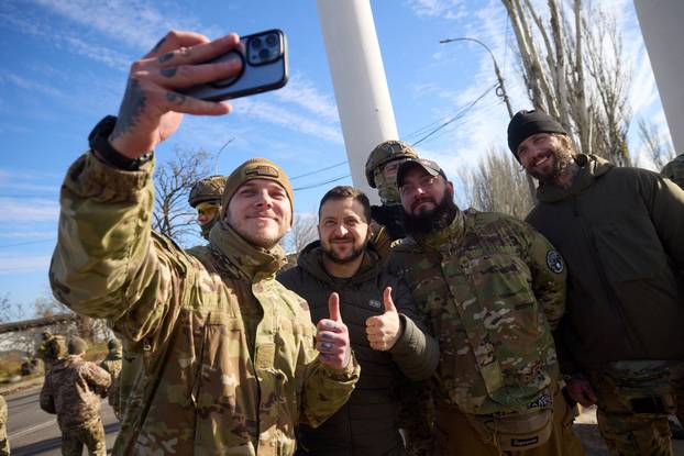 Ukraine's President Volodymyr Zelenskiy visits Kherson