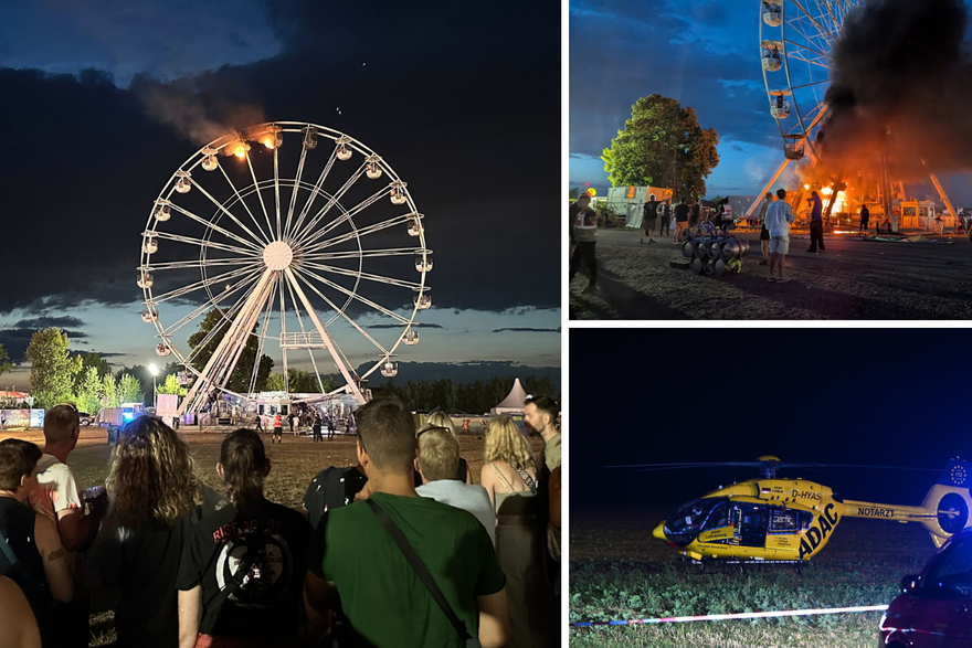 Zapalio se panoramski kotač kod Leipziga