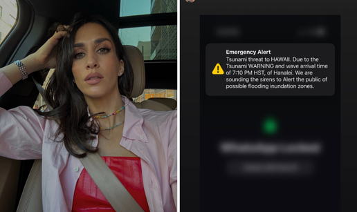 Glumica iz serije 'Andrija i Anđelka' na Havajima, dobila poruku uzbune zbog tsunamija