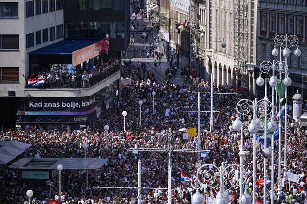 Tisuće prosvjednika preplavile središte Zagreba zbog otpada u Lici