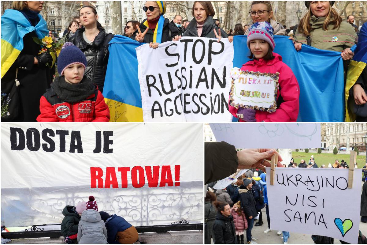 Stotine građana na Zrinjevcu poslalo jasnu poruku: 'Hoćemo mir! Ukrajinci, svi smo s vama'