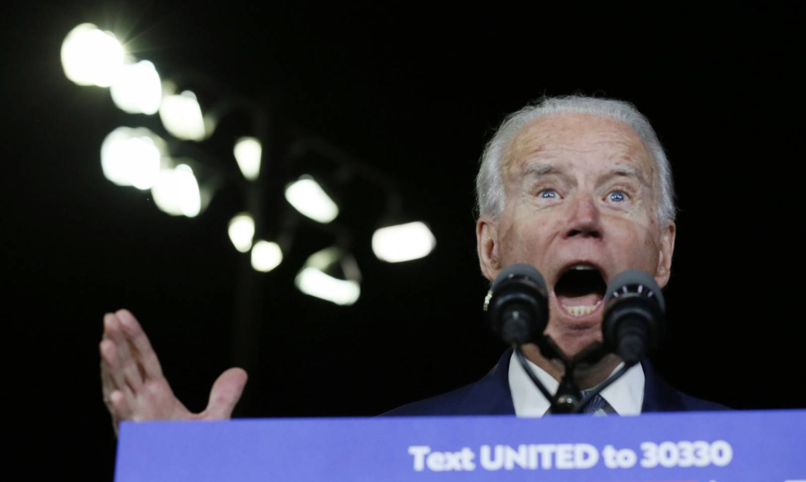 Democratic U.S. presidential candidate and former Vice President Joe Biden speaks at his Super Tuesday night rally in Los Angeles, California, U.S.