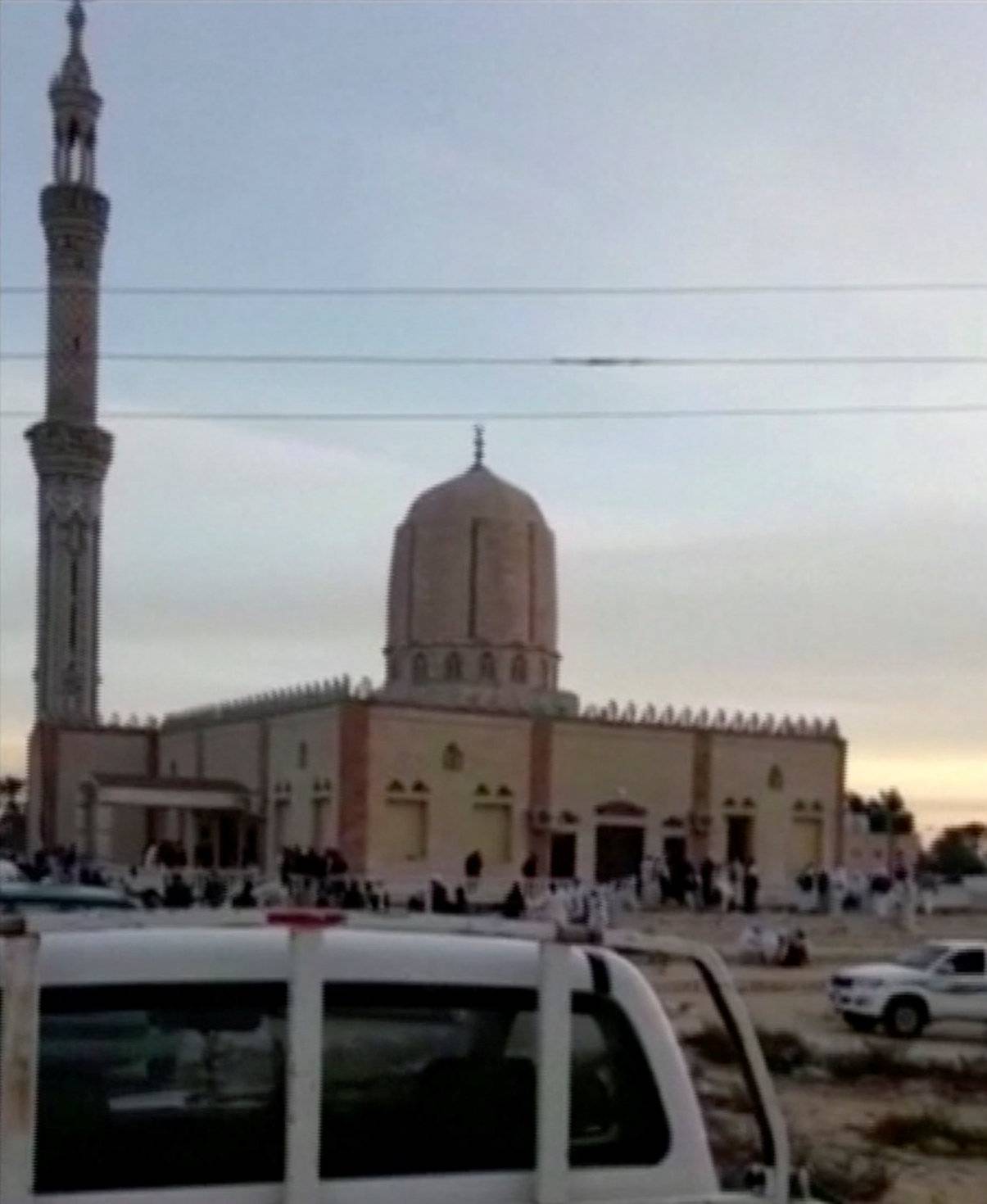 The exterior of Al Rawdah mosque is seen in Bir Al-Abed