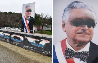 VIDEO Franjo s crnim oko očiju: Išarali Tuđmanovu sliku. Ispod nje je veliki mural o Vukovaru