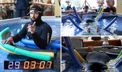 FOTO Nestvaran svjetski rekord Hrvata: Maričić držao dah pod vodom više od 29 minuta!