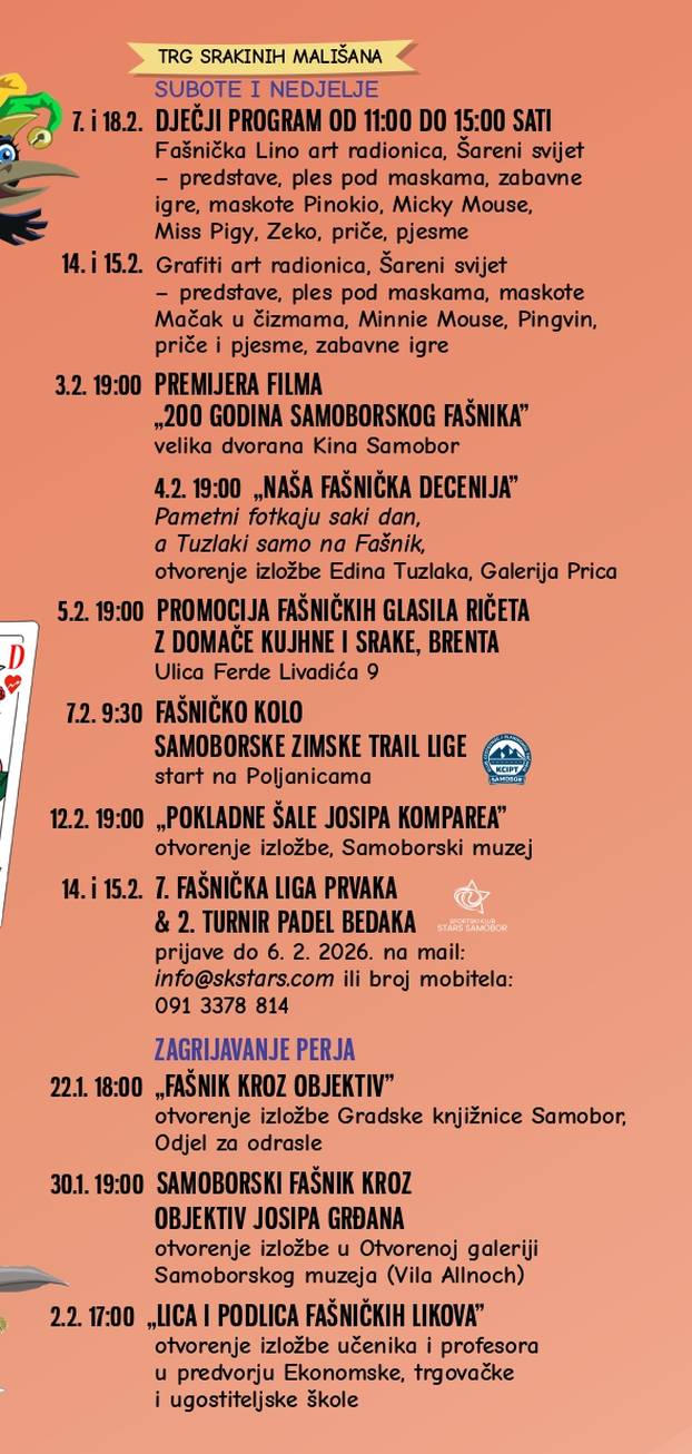 Spektakl za 200. Samoborski fašnik: Ovo je detaljan program i raspored svih događanja