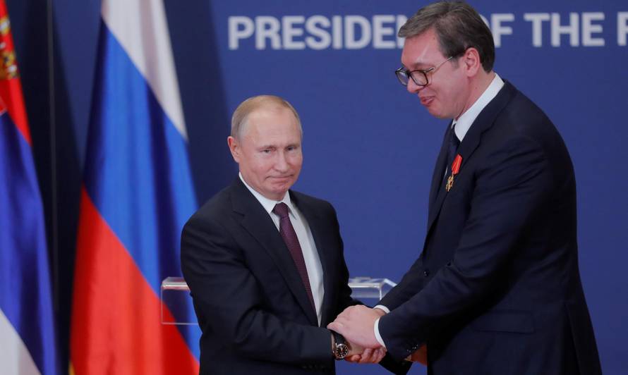 FILE PHOTO: Russia's President Vladimir Putin visits Serbia