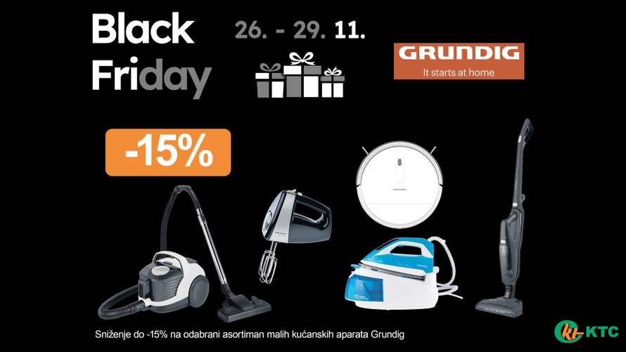Black Friday u KTC supermarketima: Veliki popusti od 26-29.11. na tehničku robu