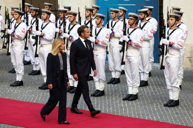 Italian Prime Minister Meloni meets French President Macron, in Rome