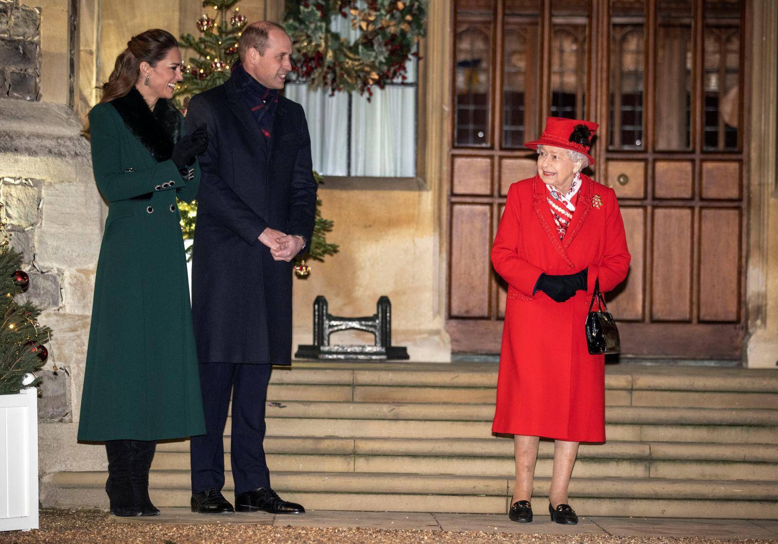 Britain's Queen Elizabeth and members of the Royal family thank local volunteers and key workers, in Windsor