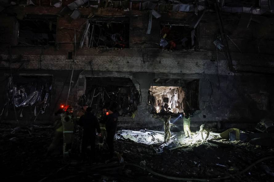 Aftermath of a Russian missile attack in Kyiv