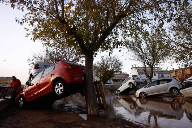 Aftermath of floods in Utiel