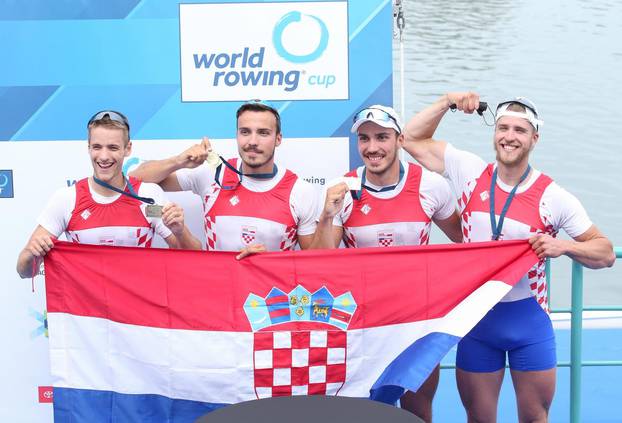 Zagreb: Hrvatski četverac osvojio broncu na Svjetskom veslačkom kupu na Jarunu
