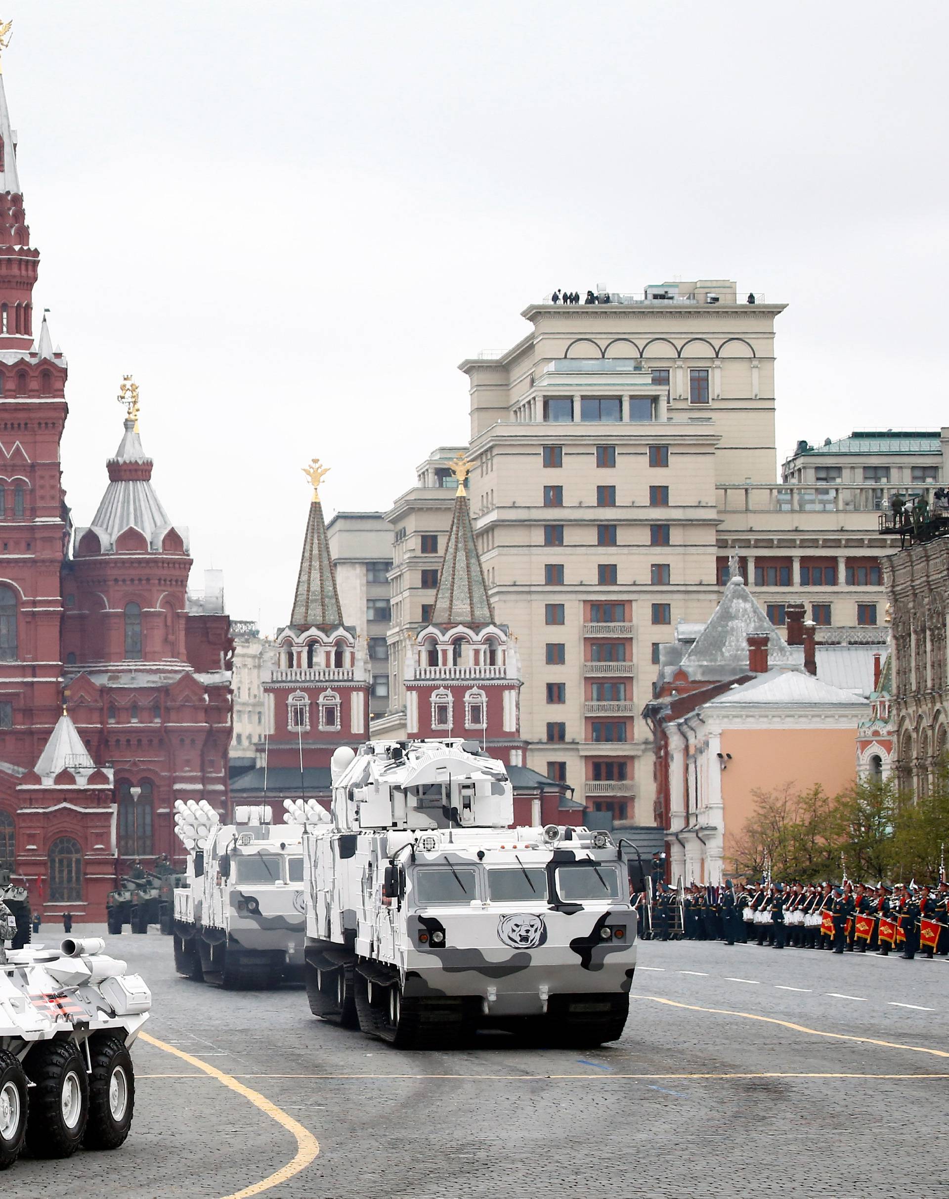 Russian army parade marking the World War II anniversary in Moscow