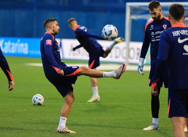 Zagreb: Trening hrvatske nogometne reprezentacije uoci utakmice protiv Skotske