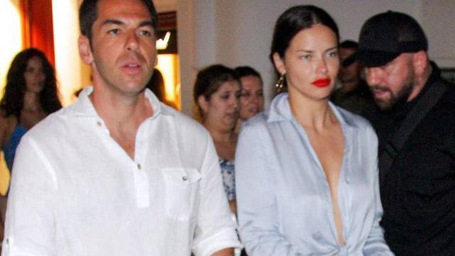 Adriana Lima seens out with -Emir Uyar at Mykonos town, Greece
