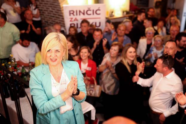 Rijeka: Doček izbornih rezultata u stožeru Ive Rinčić 