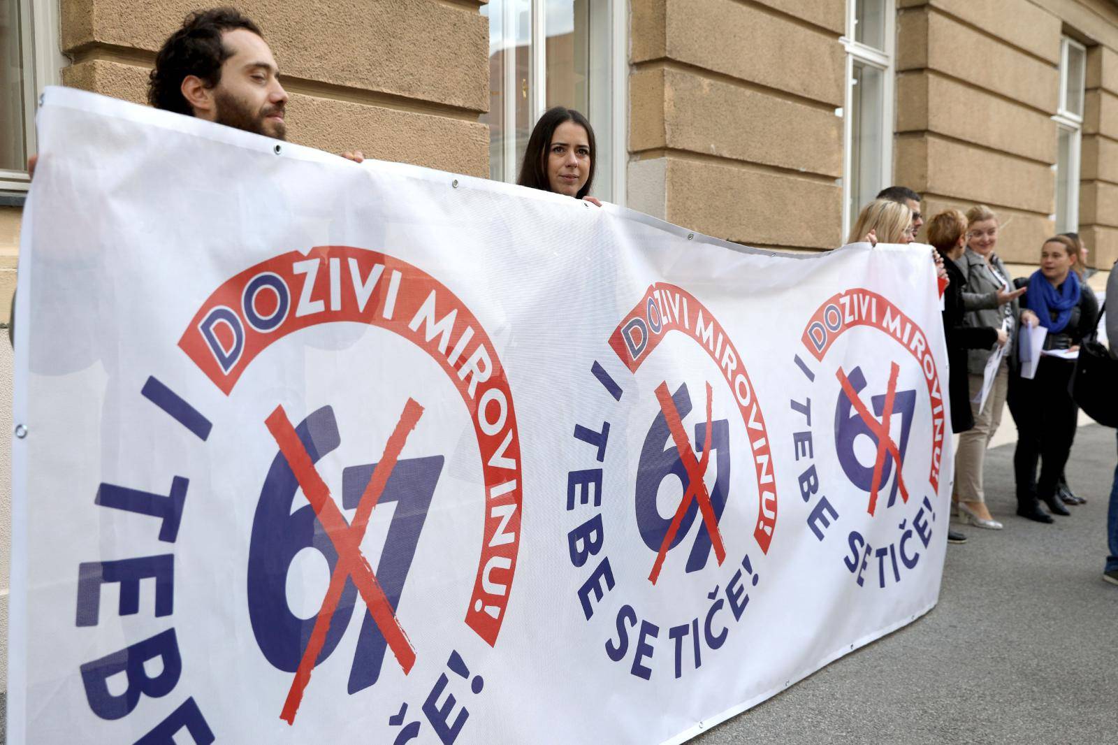 Zagreb: Sindikati prosvjeduju protiv mirovinske reforme