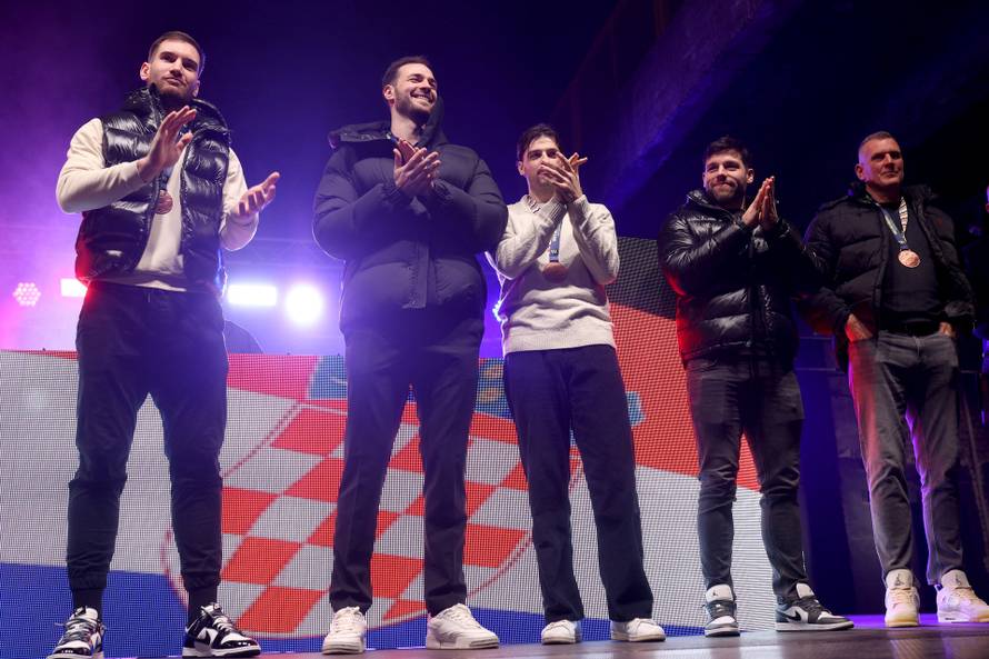 Rijeka: Doček za brončane rukometaše Tina Lučina, Verona Načinovića, Filipa Glavaša, Dinu Slavića