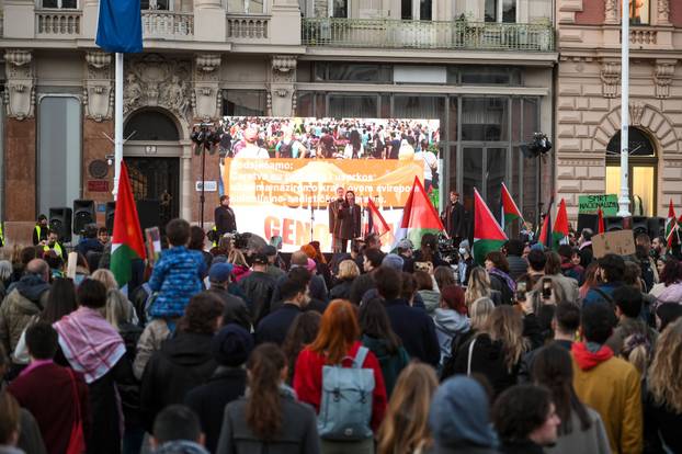 Zagreb: Prosvjed za Palestinu: "Ko je zasp&rsquo;o, neka se probudi!"