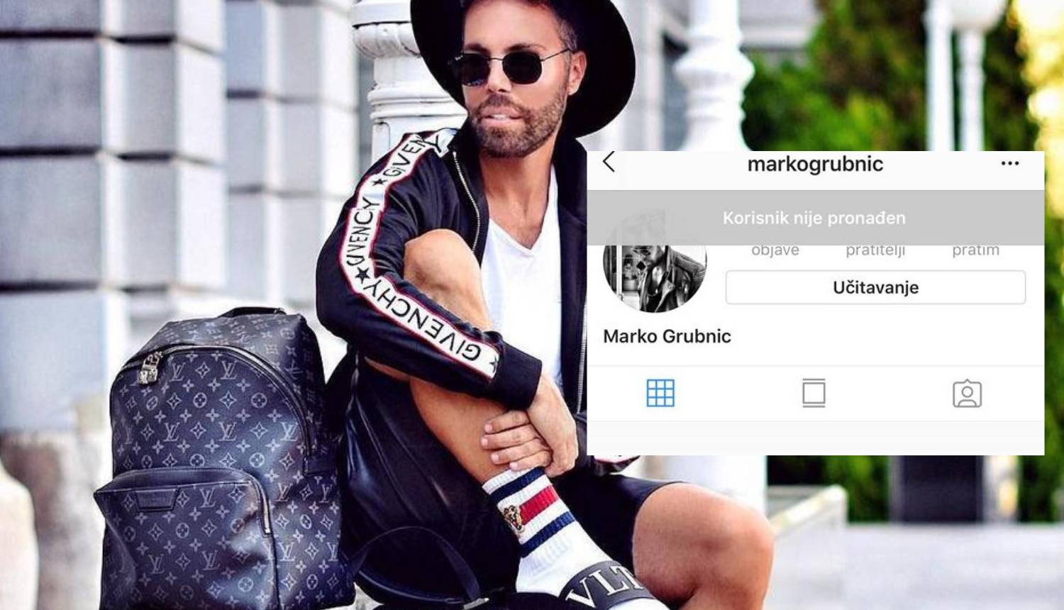 'I nebo će plakati': Grubnić je izbrisao svoj Instagram profil