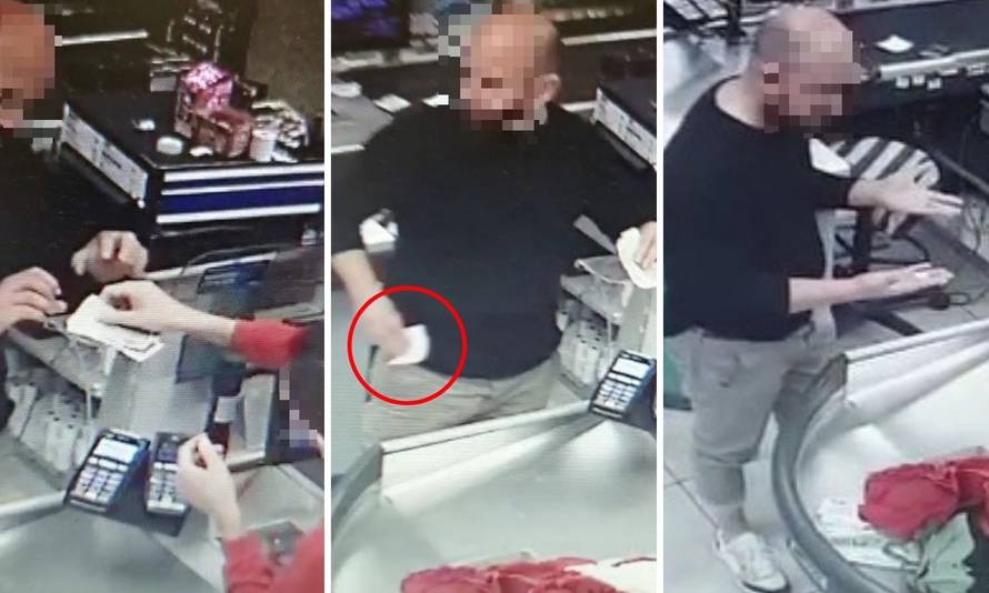Pogledajte kako je drski lopov u Dalmaciji prevario blagajnicu